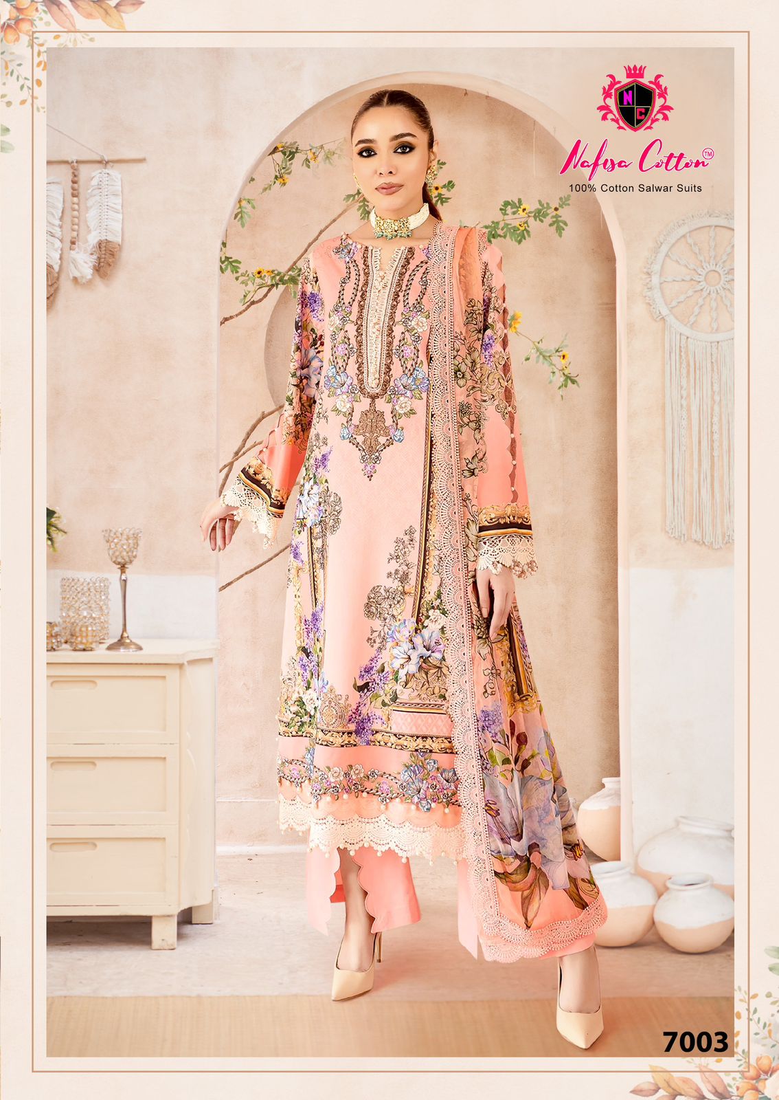 Mahera Vol 7 By Nafisa Karachi Cotton Dress Material Wholesale Price In Surat
